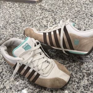 K-Swiss Women's Brown and White Sneakers